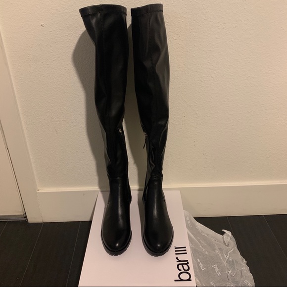 Bar III faux leather over the knee boots - Picture 3 of 7